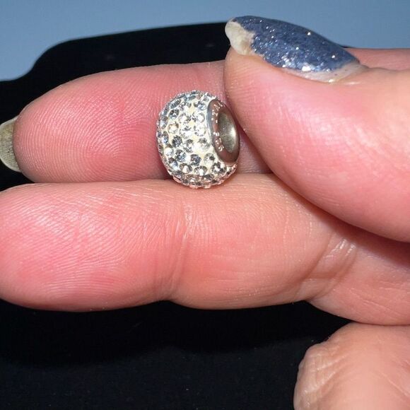 Kay Jewelers Jewelry - Kays Sterling and Swarovski Clear Stone Bead Charm
